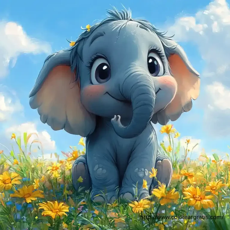 Dibujo de elefante para colorear