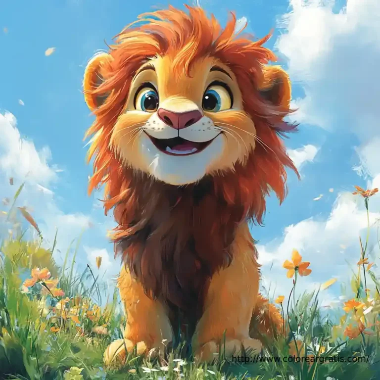 Dibujo de león para colorear