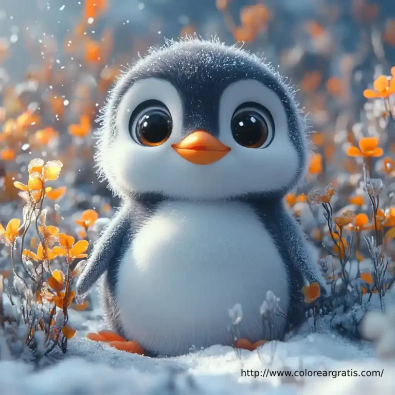 Dibujo de pingüino para colorear