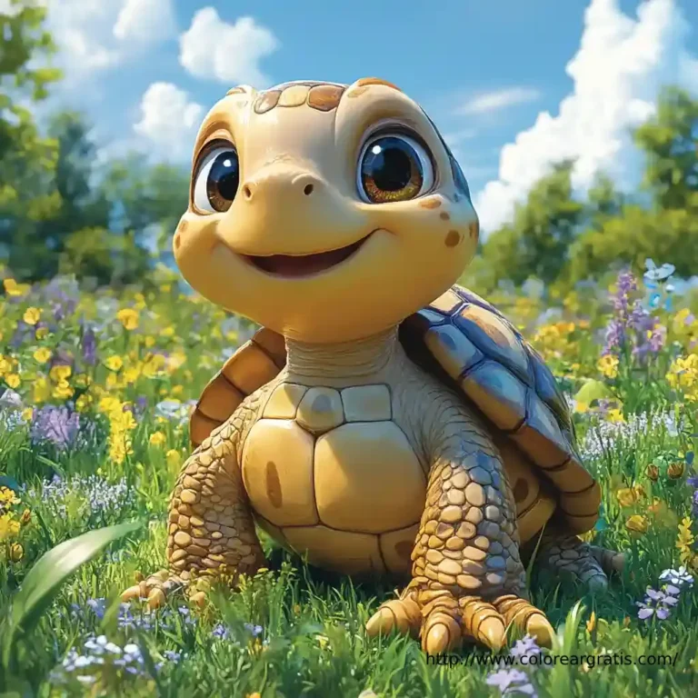 Dibujo de tortuga para colorear