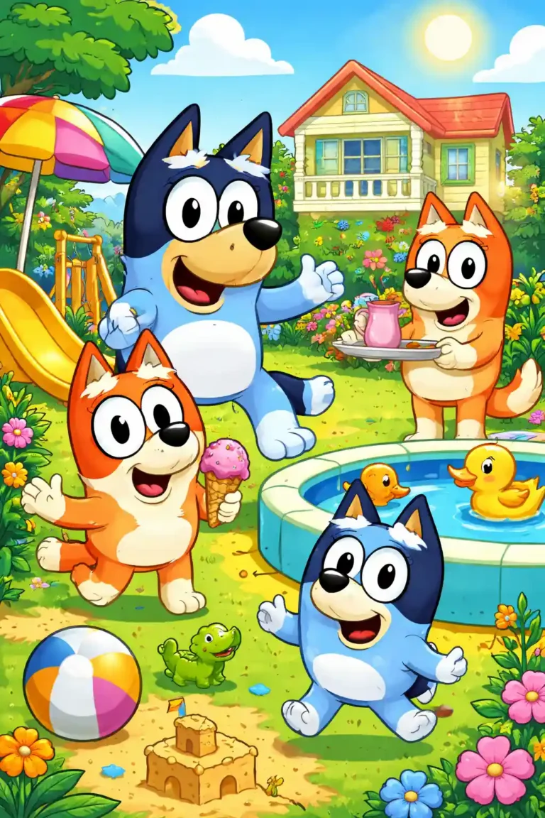 Bluey coloring pages for kids to print