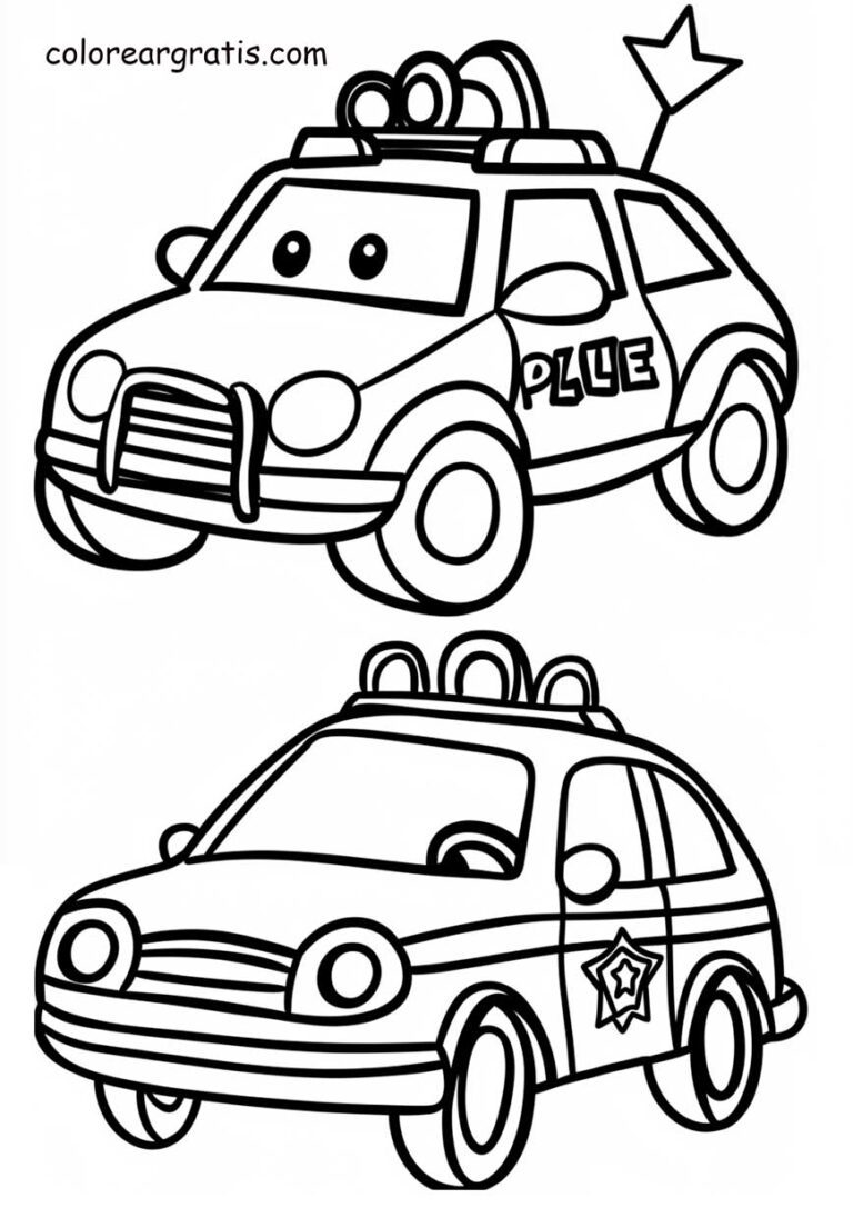 Dibujo para colorear coche para niños