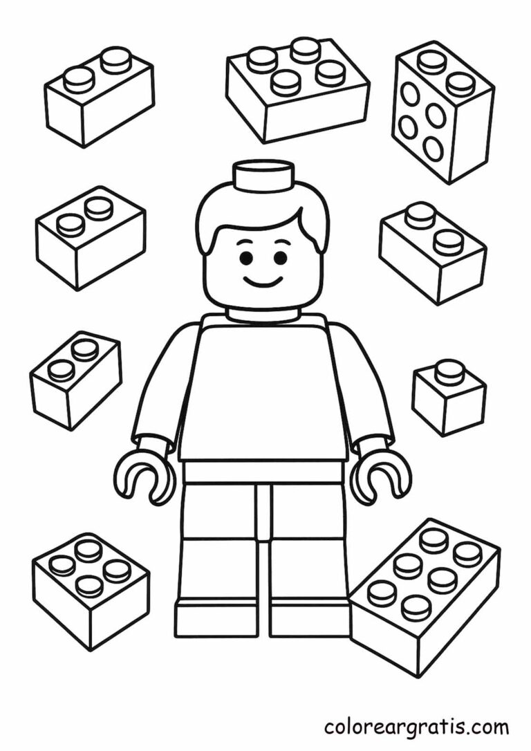 Dibujo para colorear LEGO de figura — colorear gratis