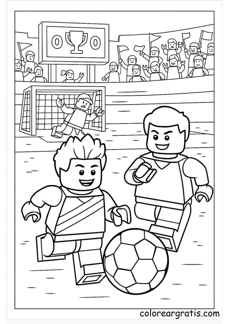 Printable LEGO drawing for children — fun activity"