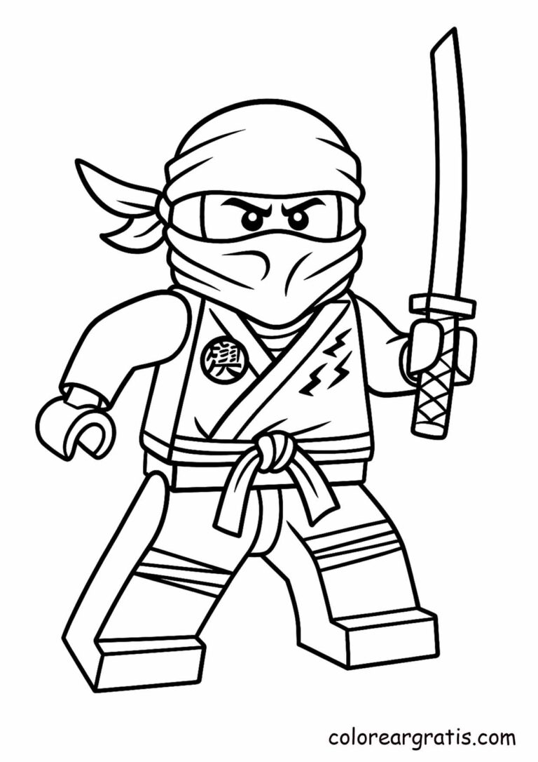 LEGO figure coloring page for kids — free printable