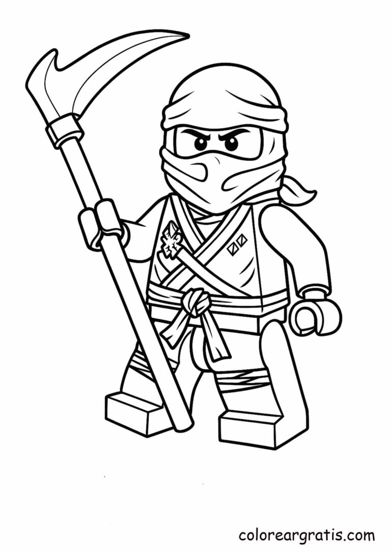 LEGO figure coloring page for kids — free printable